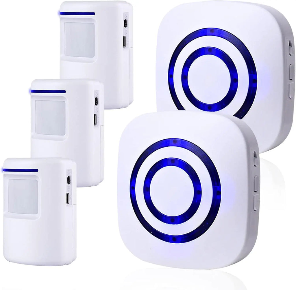 Wireless Driveway Alarm Motion Sensor Indoor Home Security Business Detector Alert System Monitor Protect Property Zpaxo