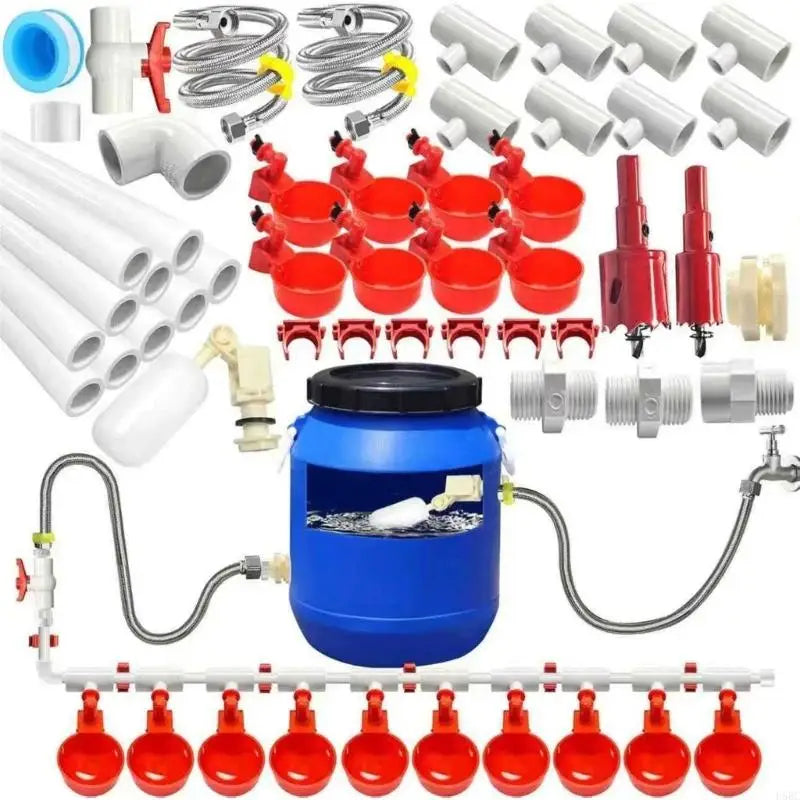 Automatic Poultry Drinking Cup Structure 58 Parts PVC Pipe