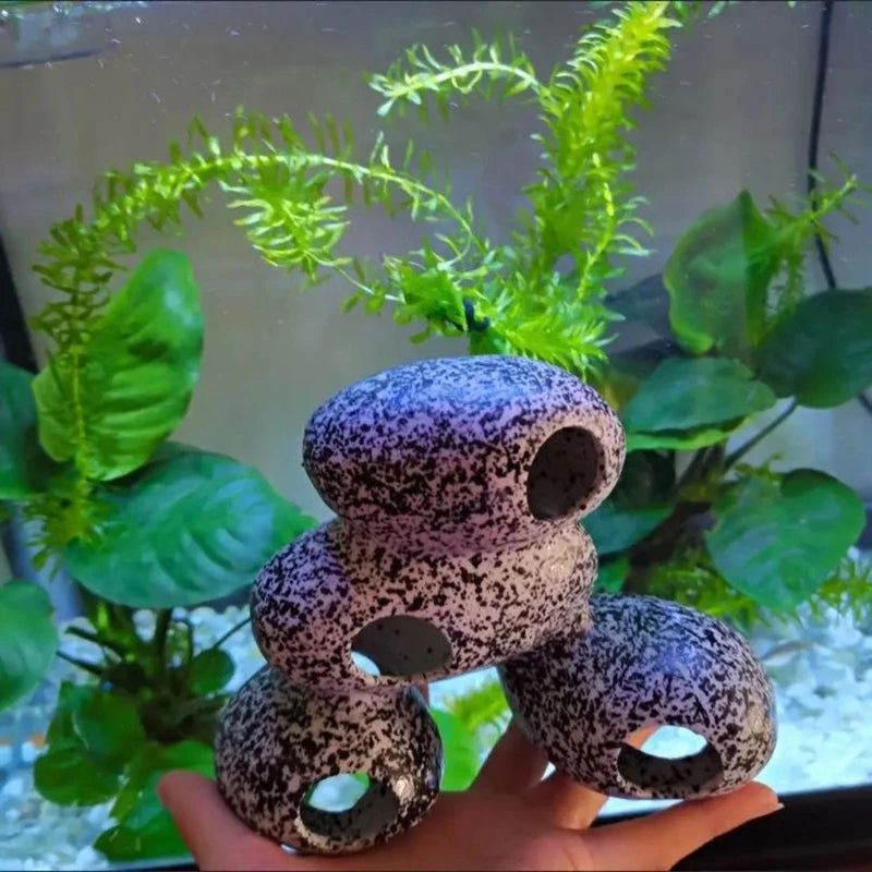 Aquarium Decoration Stone Shelter Rock Caves Shrimp Cichlid Hiding