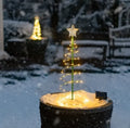 Christmas Tree Light Solar Outdoor Garden Warm LED Ground Lamp String Zpaxo Warm White