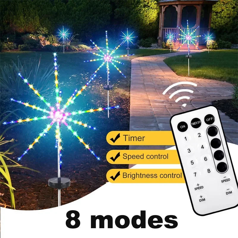 Outdoor Solar Lights Waterproof Decoration Meteor Horse 8 Modes Zpaxo