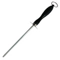 Kitchen Tool Carbon Steel Knife Sharpening Steel,Knife Sharpener With Hanging Holes (10 Inches) Zpaxo black M