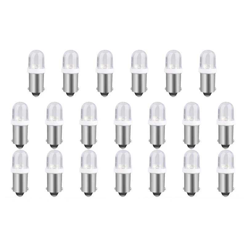 20-Pack BA9S LED Bulbs 6000K White 12V Car Interior Lights