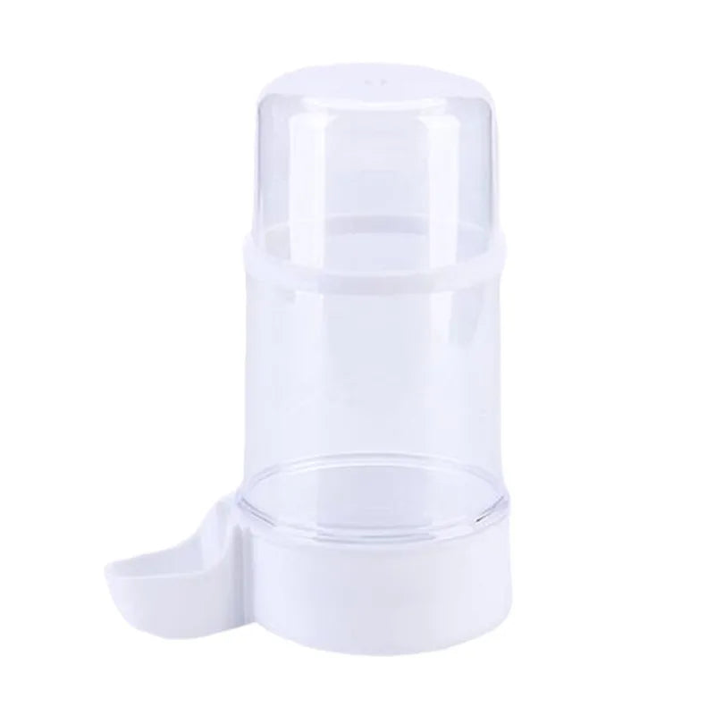 Bird Feeder Automatic Water Drink Container Parrot Food Feeding Zpaxo WHITE