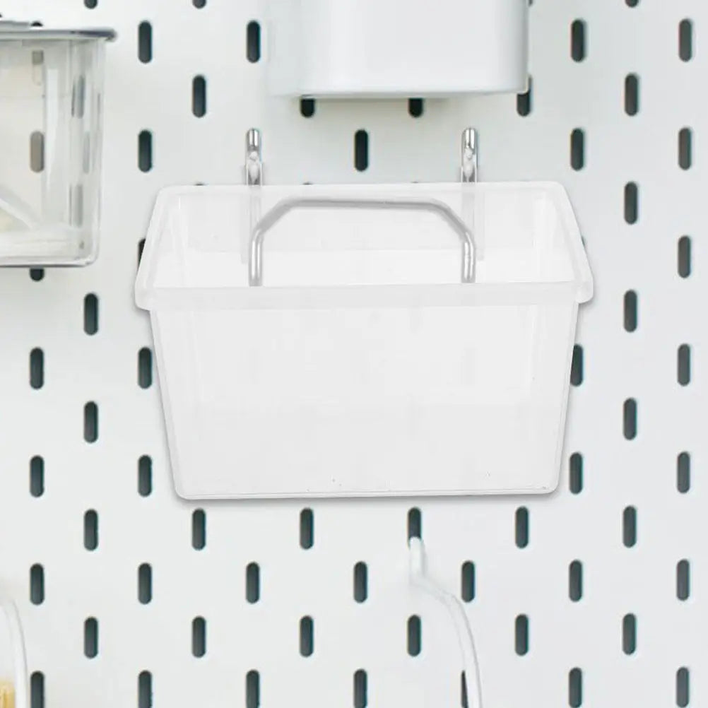 2Sets Thick Clear Pegboard Bins Strong Hooks Standard Easy Install