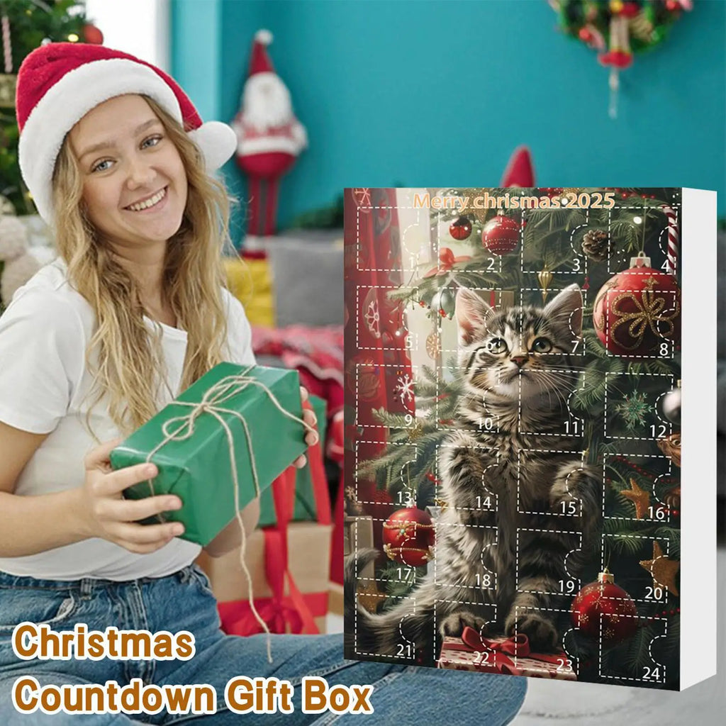 2D Cute Cat Advent Calendar 24 Days Christmas Countdown Acrylic