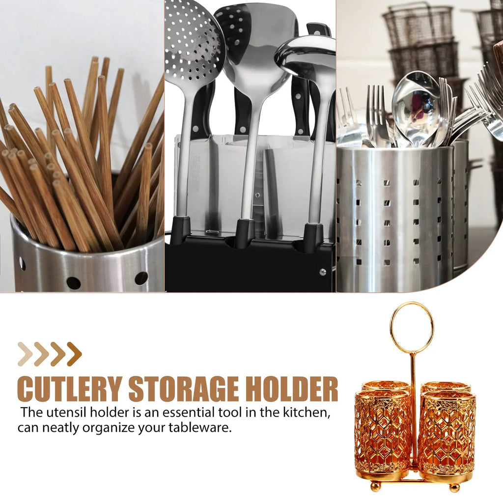 Utensil Holder Large Capacity Sturdy Cutlery Storage Organizer