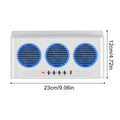 Solar Car Fan Air Purifier 3 Outlets Exhaust Cooling Ventilator Light
