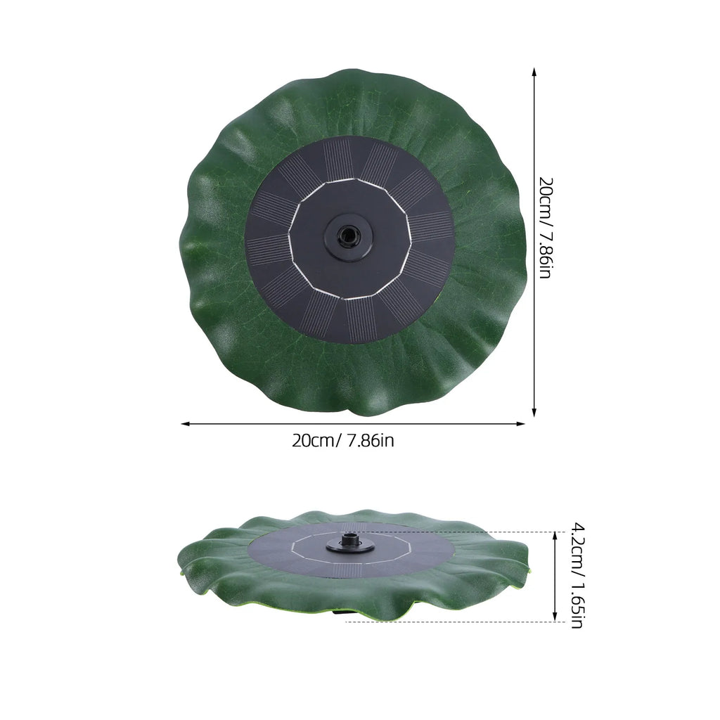 Green Lotus Leaf Solar Fountain Pump Floating Solar Panel Water Fountain Garden Pond Decoration Outdoor As180-0814B Bird Bath Zpaxo