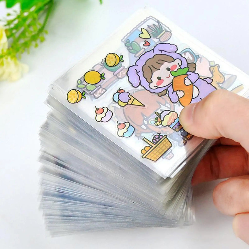 Cute Cartoon Girl Sticker 100X Scrapbooking Planner Notebook Sticker Waterproof Laptop Water Bottle Stickers Creative Waterproof Zpaxo