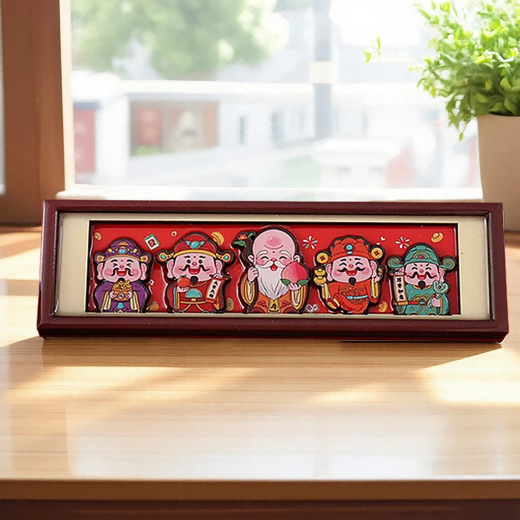 Fridge Magnets Wooden Couplet Design Harmonious Reusable Refrigerator