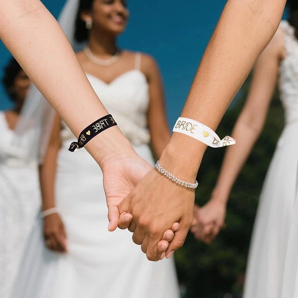 11Pcs Bachelorette Party Wristbands Team Bride Elastic Bracelets for Wedding Engagement Bridal Shower Party Favors Zpaxo