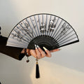 Bamboo Silk Folding Fan – Vintage Chinese Handheld Fan