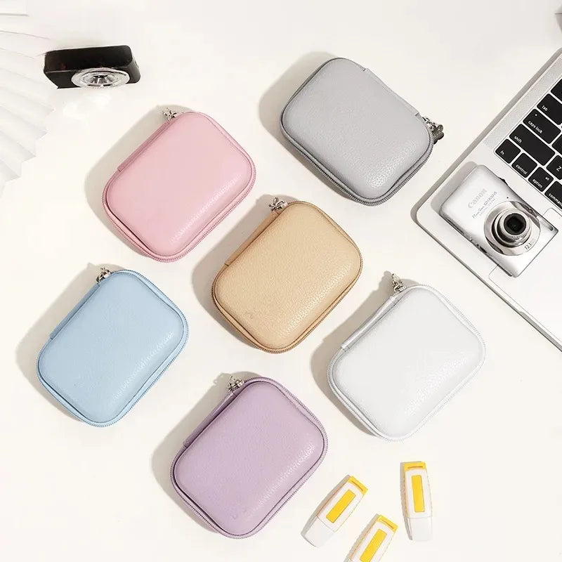 PU Leather Hard Shell Digital CCD Camera Case Small Travel Cameras