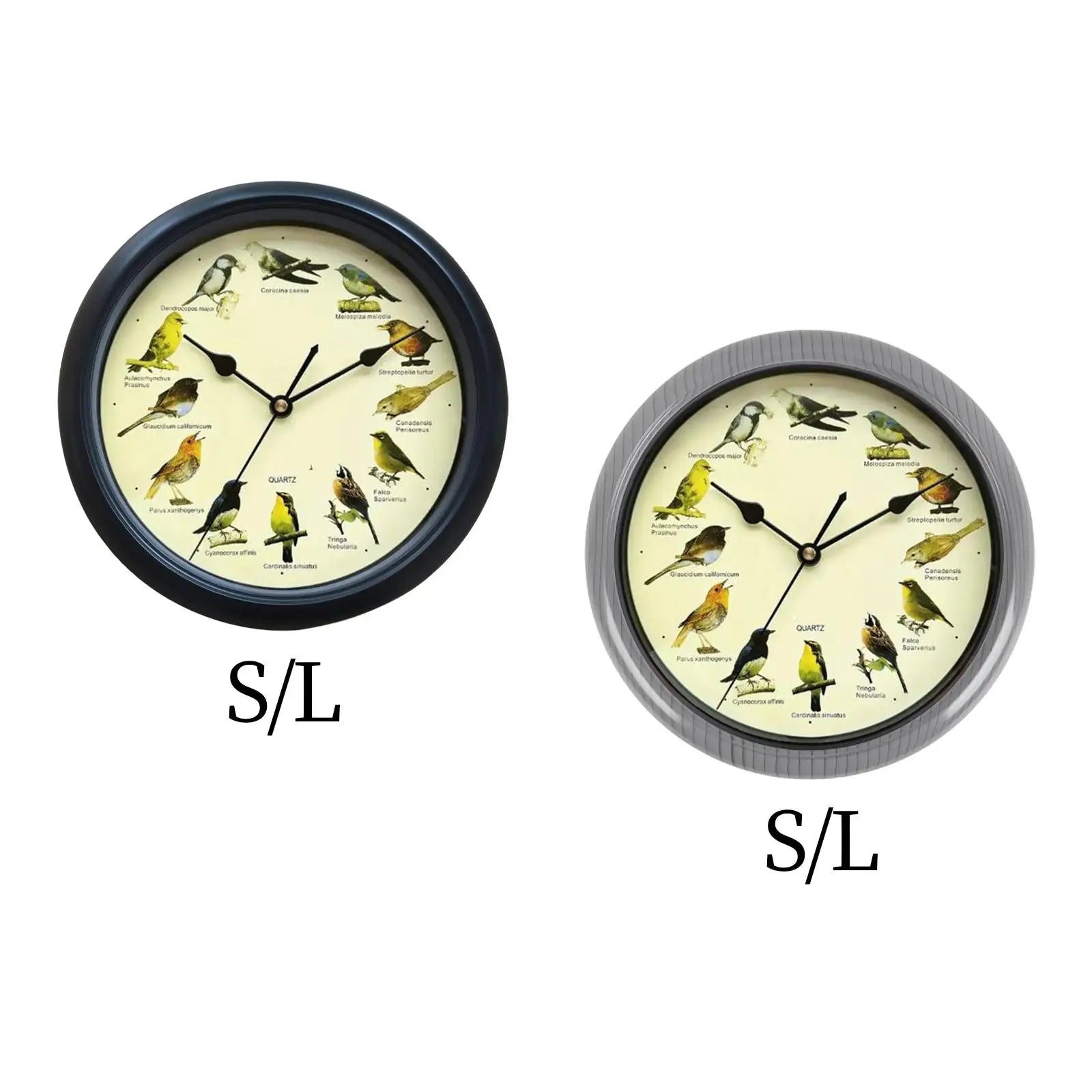 Musical Singing Birds Wall Clock – 12 Bird Calls, 10 Inch Decorative Wall Clock Zpaxo