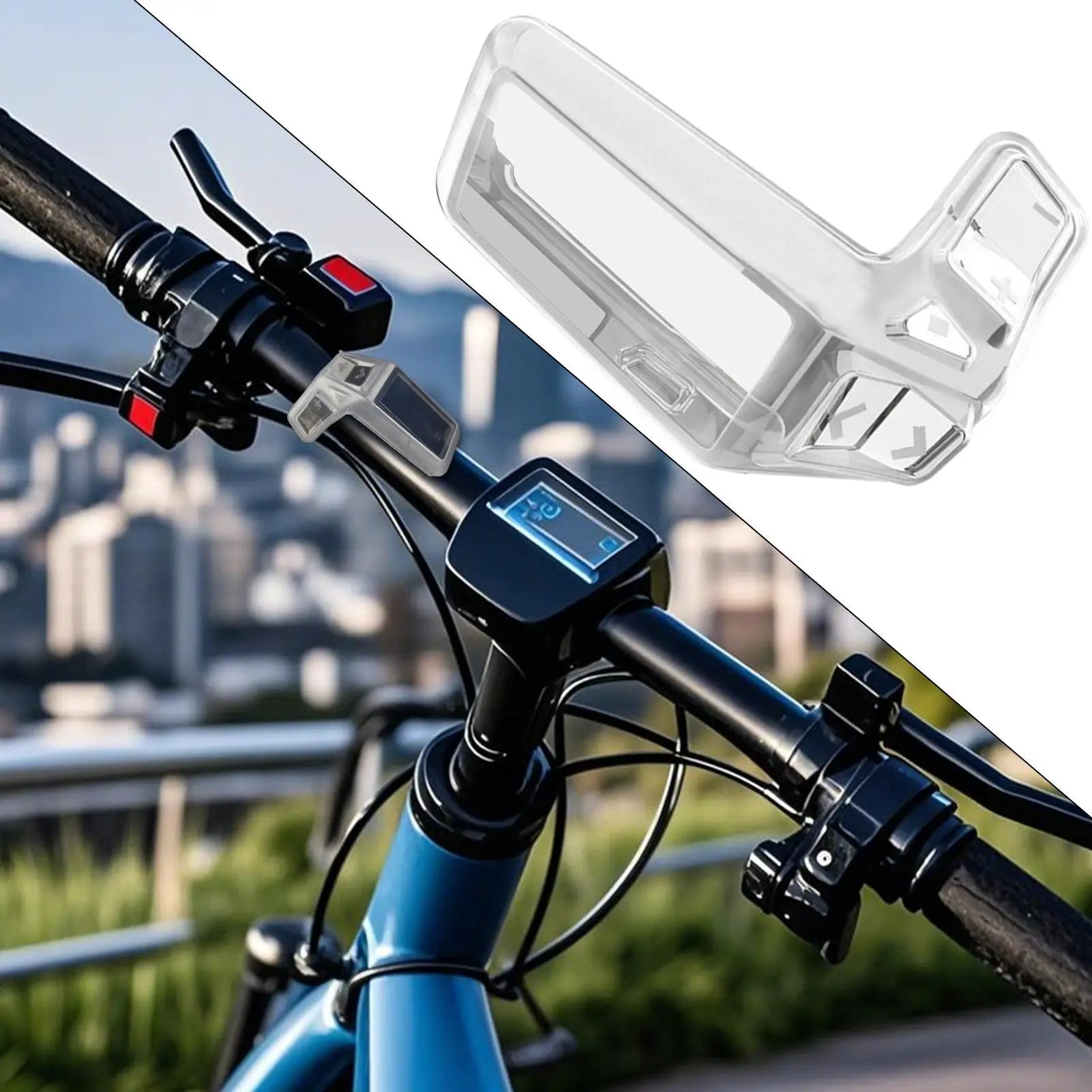 Electric Bike Monitor Screen Cover Waterproof Transparent Electric Bike Display Case Bicycle Parts for Outdoors Riding Commuting Zpaxo