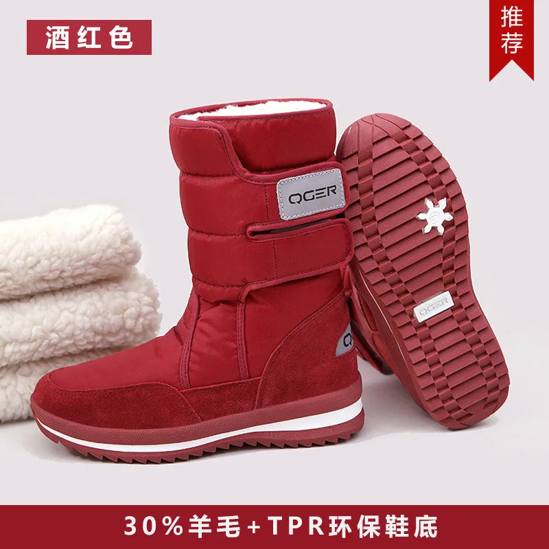 Women Snow Boots Space Deer Waterproof Dropshipping Fur Casual Ladies Zpaxo