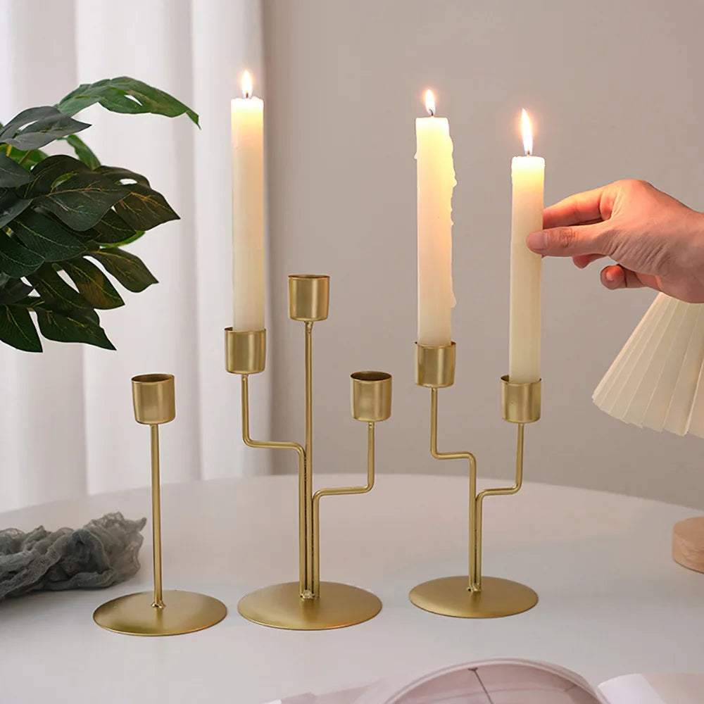 2026 New European Style Candlelight Dinner Decoration, Home Dining Table Decoration, Living Room Iron Decoration, Candle Holder Zpaxo