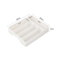 4 5 Compartment Cutlery Tray Rectangle Kitchen Drawer Organizer Spoon