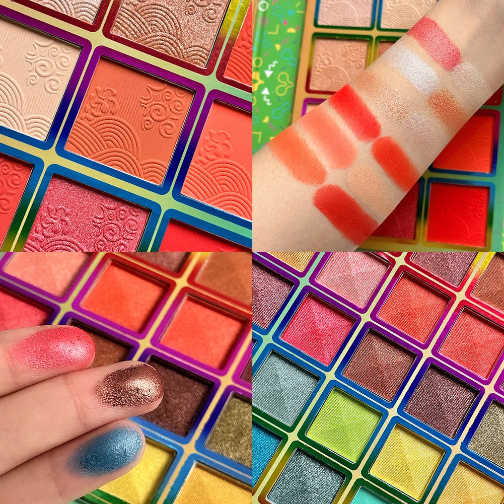 Luxury Pigment Eyeshadow Palette Blush Makeup 117 Colors DIY Eyes Zpaxo