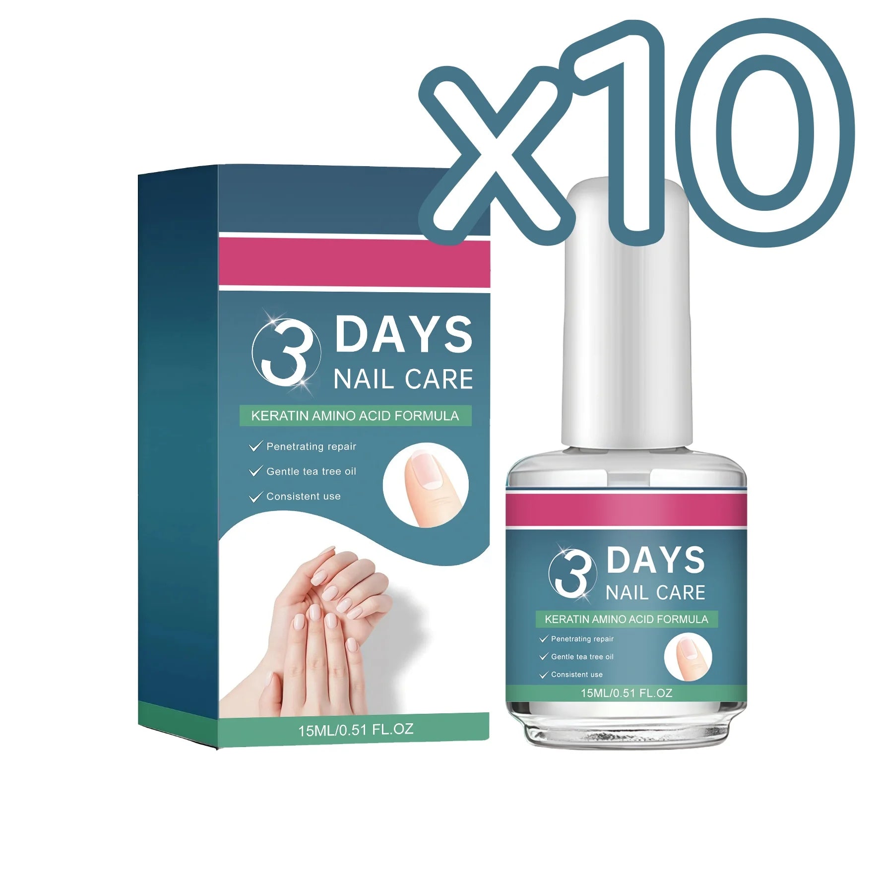 Plant-Based Nail Care Oil – Repair, Strengthen & Moisturize Nail Treatment Oil Zpaxo 15ml Boxed x 10
