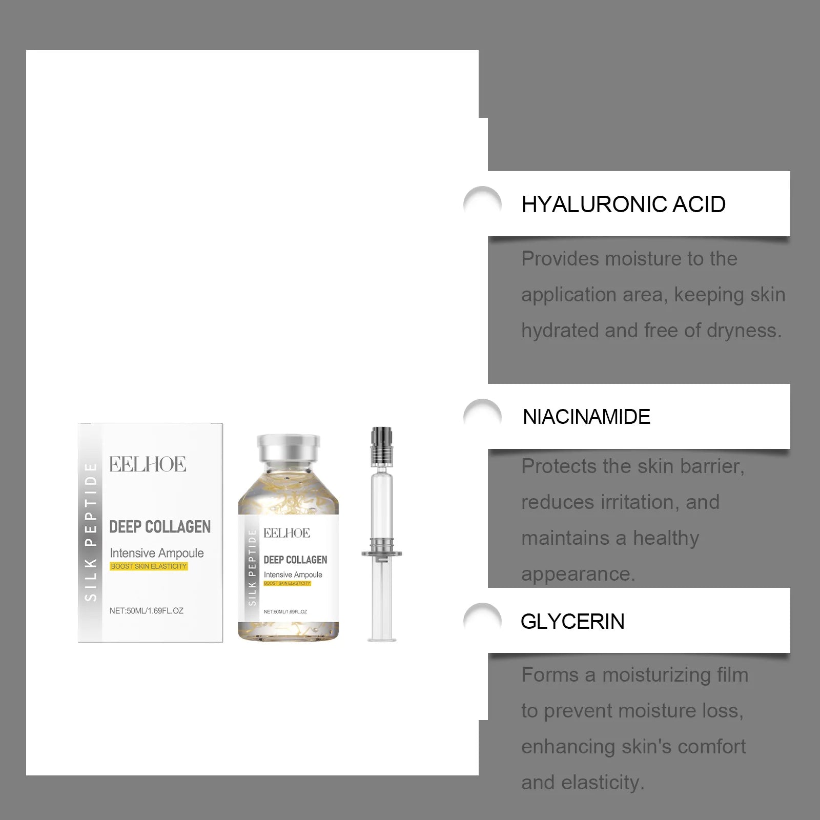 Eelhoe Silk Peptide Lifting Ampoule Anti-Aging Face Serum Anti-Aging Face Serum Zpaxo