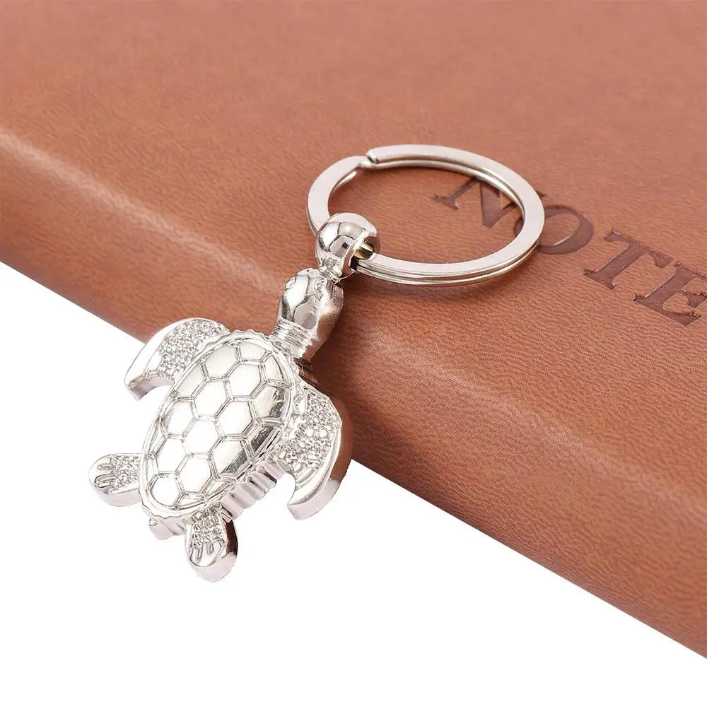 Christmas Charm 3D Pendent Keyring Keyfob Sea Turtle Keychains Zpaxo