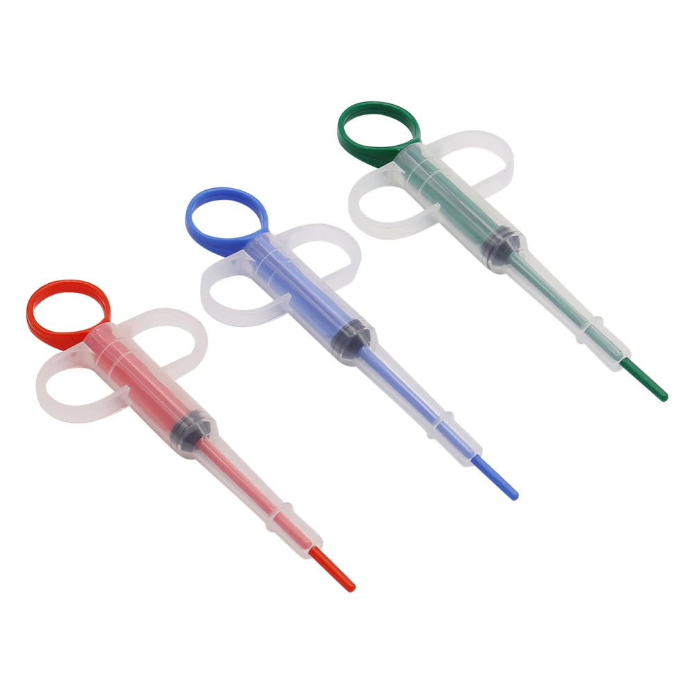 Pet Medicine Feeder Cat Tablet Syringe Feeder Soft Tip Dual Purpose Feeder Cat Pill Shooter Pet Pills Applicator Random Color Zpaxo