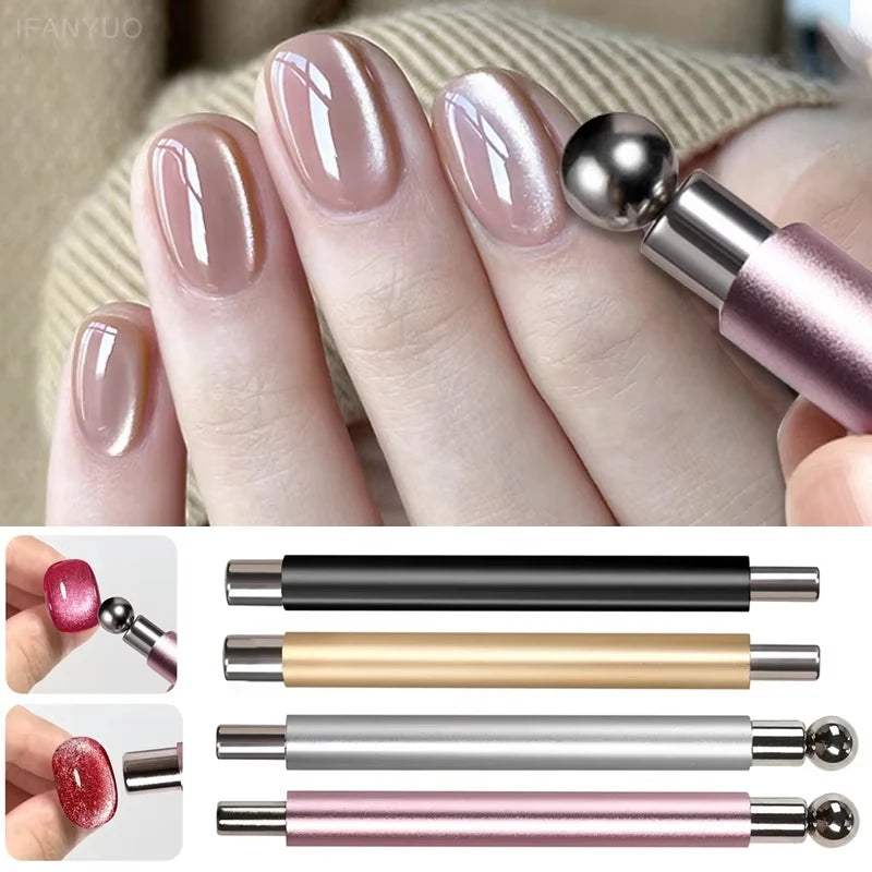 Cat Eye Magnetic Ball Nail Stick Tool Double-head Strong Magnet Pen