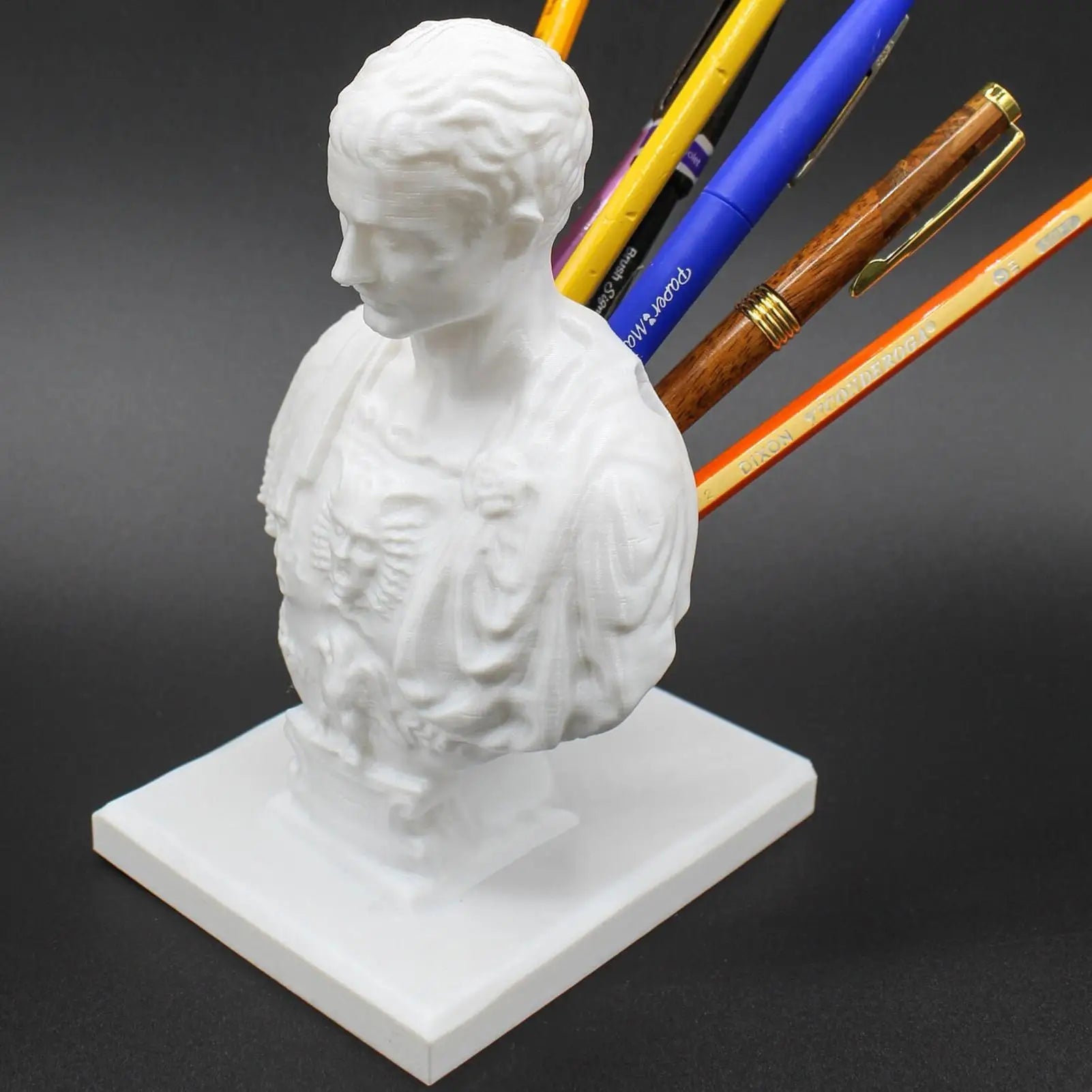 3D printed Julius Caesar statue Office Desk Pen Holder Office Desk Organizer Office Decor pen Rack Gift Stationery teacher gift Zpaxo