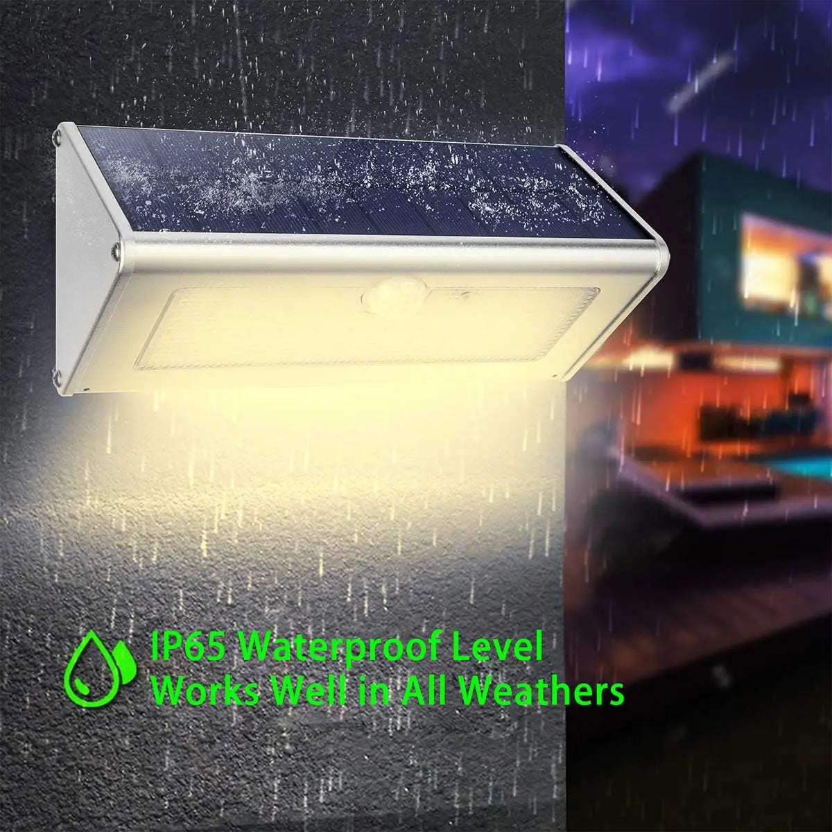 Solar Lights Outdoor 1100LM Sunlight PIR Motion Sensor Waterproof Zpaxo