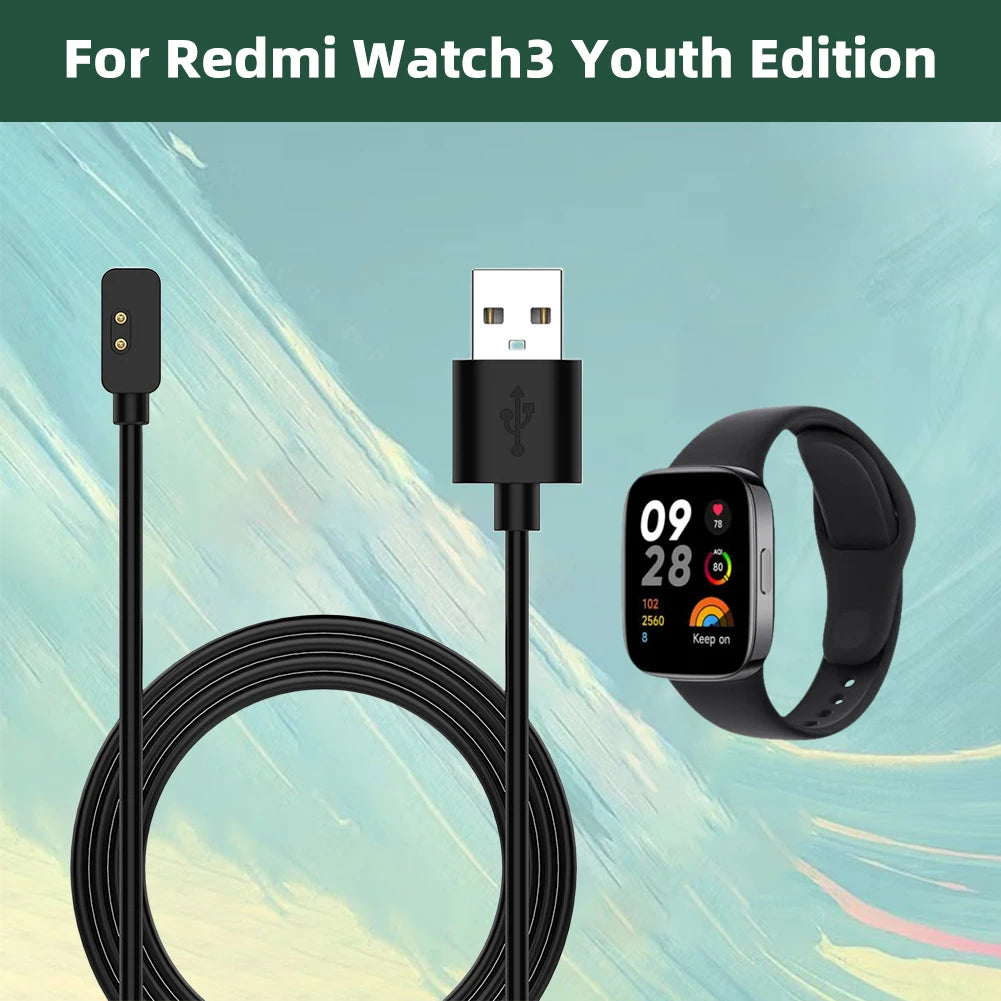 Magnetic Smart Bracelet Charging Cable Anti-Interference USB Replacement Charger Cord 2 Pin Charging Cord for Redmi Watch3 Lite Zpaxo