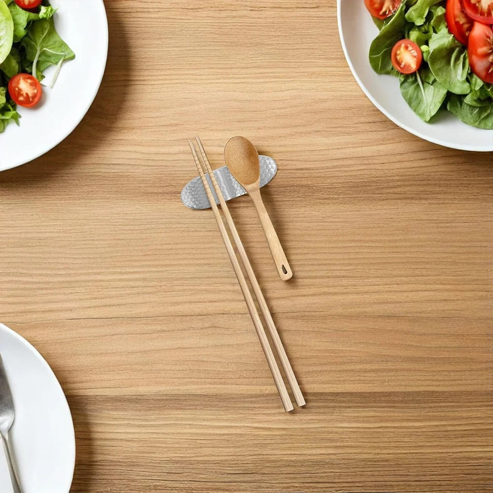 1/2/6Pcs Stainless Steel Chopstick Rest Spoon Holder Elegant Table Utensil Organizer for Home Restaurant Table Setting Zpaxo