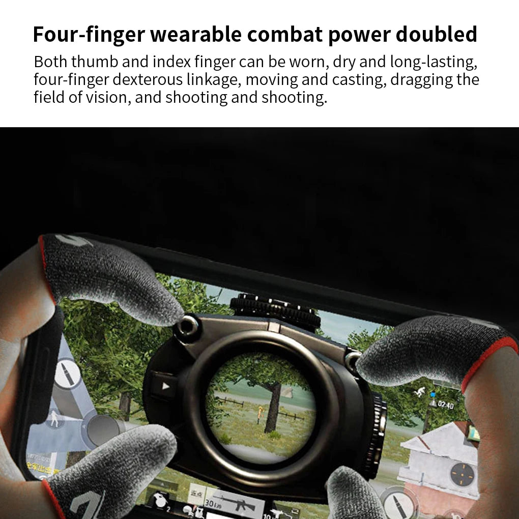 MEMO Gaming Finger Sleeve For PUBG Mobile Game Fingertips Cover Sweatproof Anti-slip Touch Screen Fingertip Thumb Finger Gloves Zpaxo