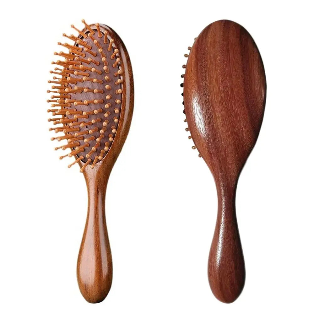 Portable Golden Silk Sandalwood Air Bag Comb Cushion Wood Care Scalp Zpaxo
