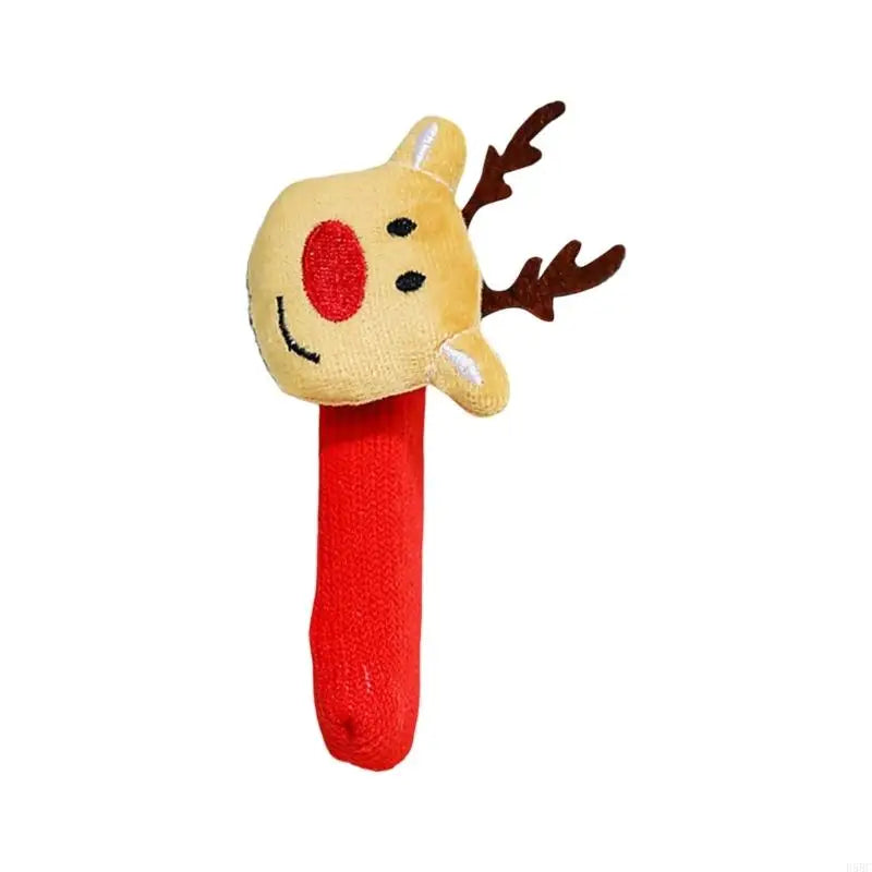 Holiday Season Door Handle Cover Santa Design Durable Fabric Quick