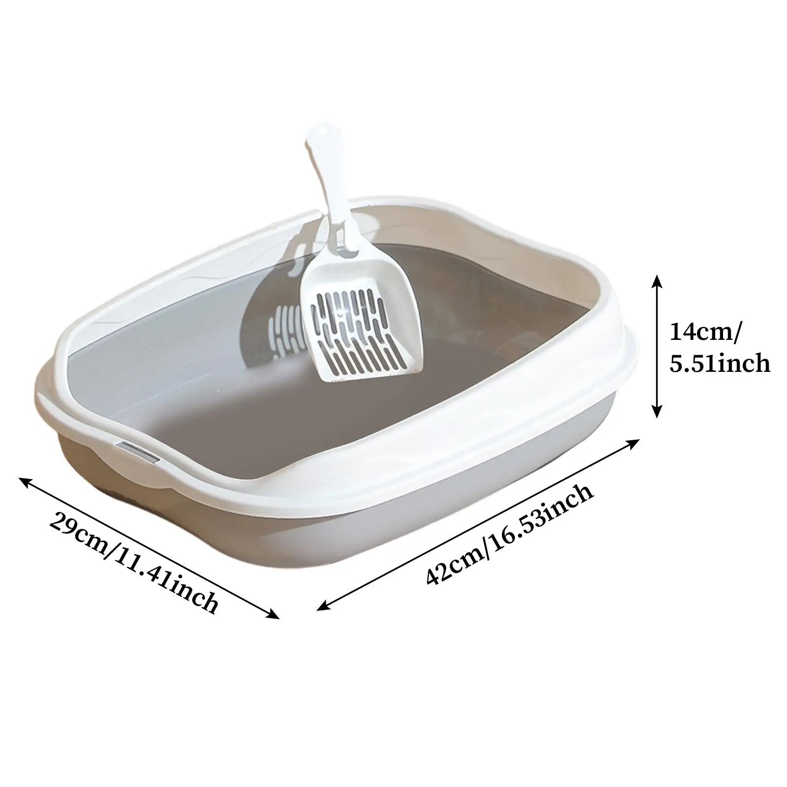 Semi enclosed cat little box With High Side Bedpan Potty Toilet for Small Pets Indoor Cats little tray Kitty litter pan Shovel Zpaxo S