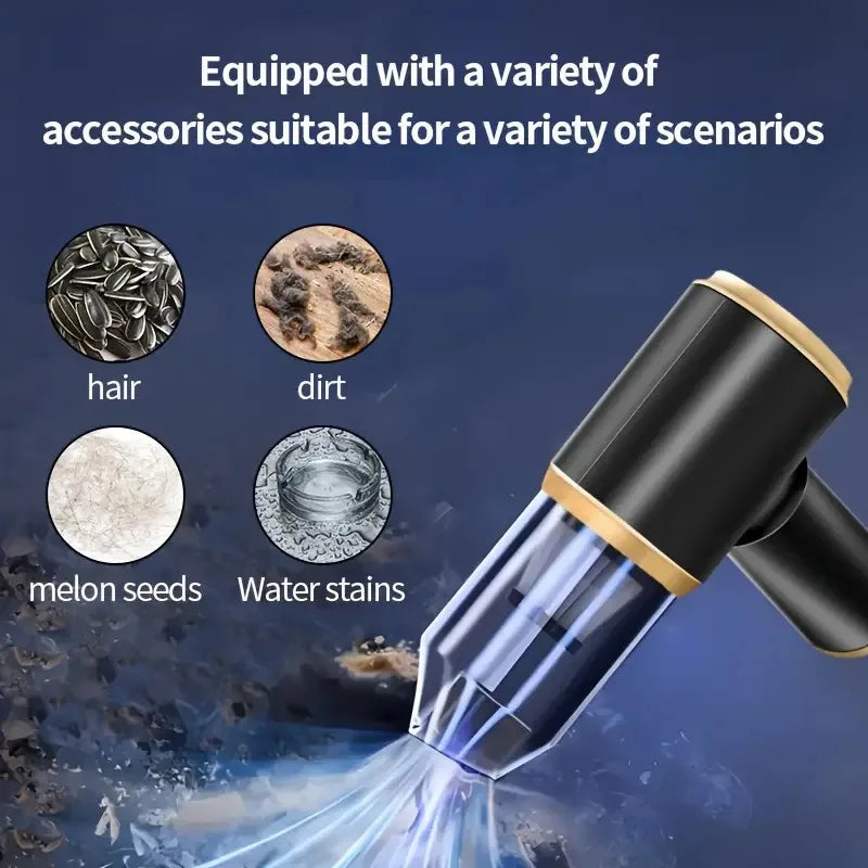 95000Pa Car Vacuum Cleaner Strong Suction Mini Duster Portable Wireless Vacuum Cleaners Powerful Cleaning Machine for Cars Home Zpaxo