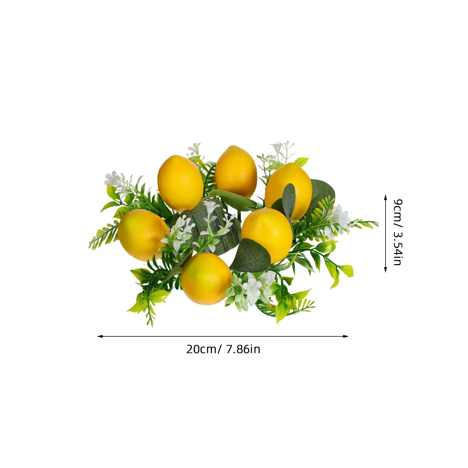 Artificial Lemon Ring Spring Garland Table Floral Wreath Kitchen