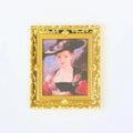 ▶1Pcs Doll House Wall Mural Ornaments 1:12 Scale Dollhouse Oil Painting Vintage Character Landscape Picture Mini Photo Frame Zpaxo A4