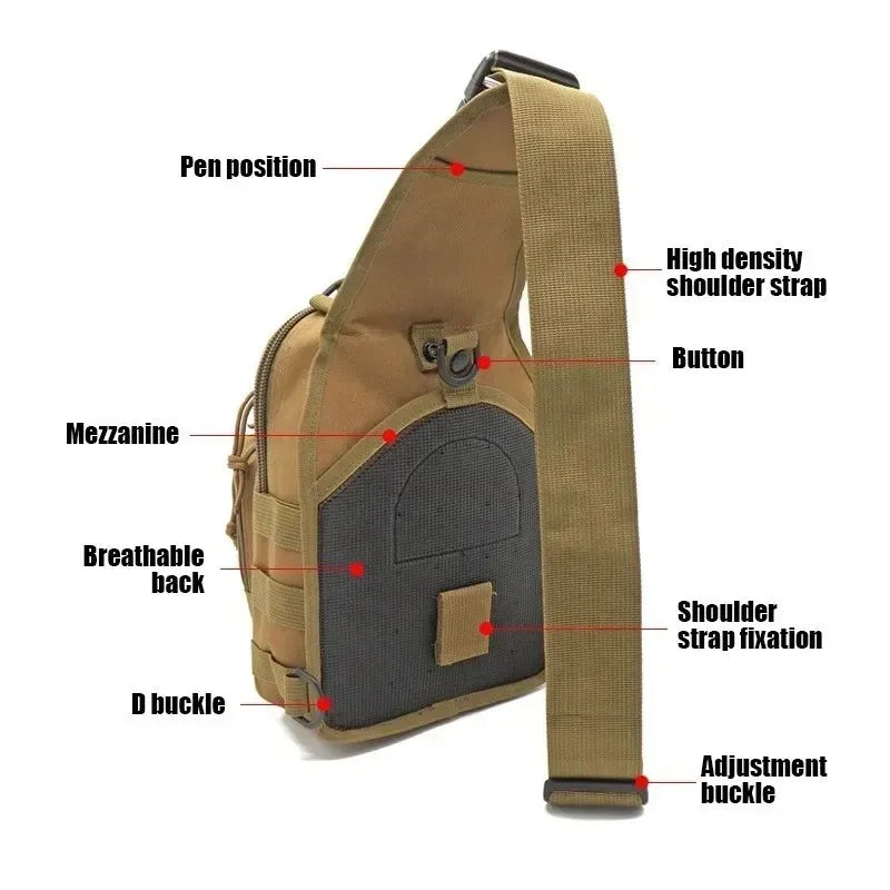 Waterproof Hiking Tactical Shoulder Backpack Rover Camping Concealed