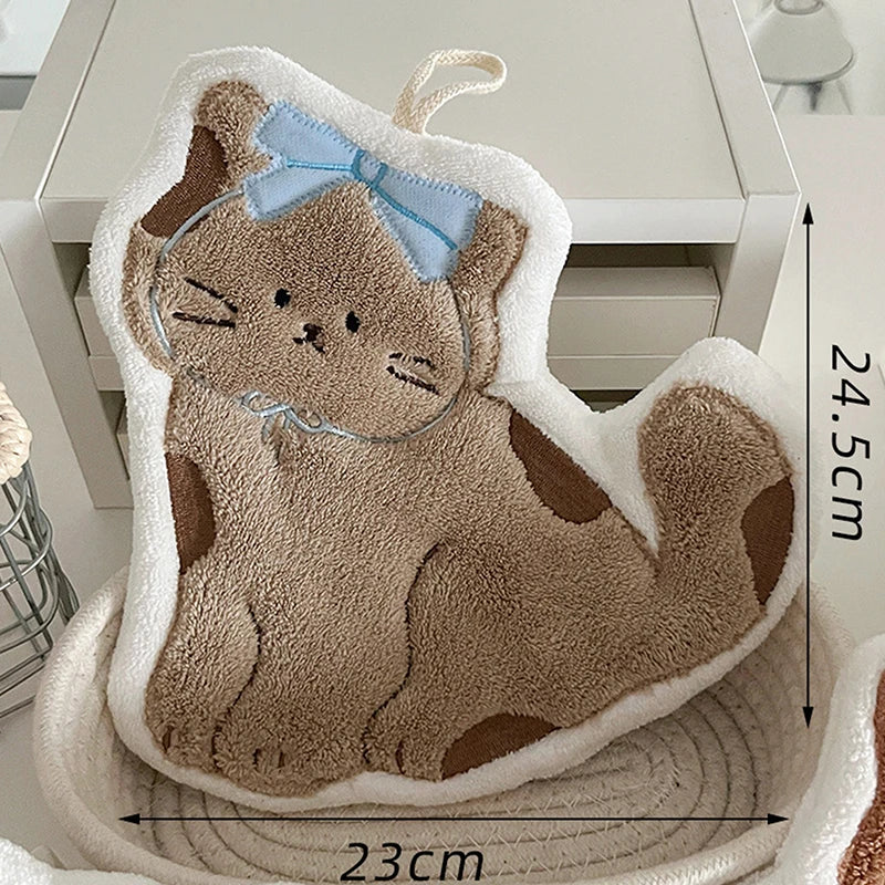 1Pcs Cartoon Hand Towel Quick Drying Simple Pattern Quick Drying Hand Towel For Kitchen Bathroom Zpaxo B