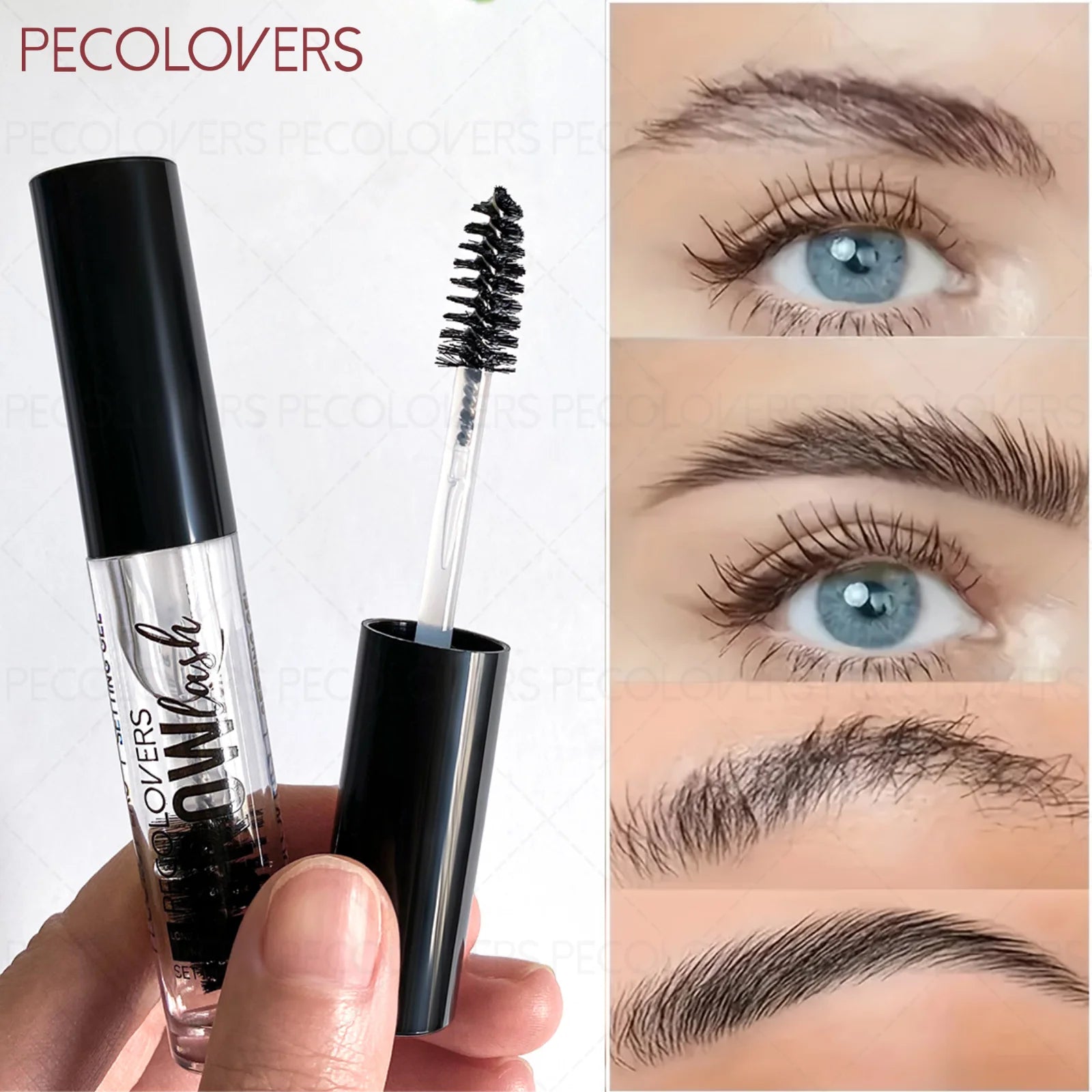 1PC Eyebrow Gel with Brush - Mild Formula, Light and Non-sticky, Strong Styling, Waterproof, Suitable for All Skin Types Zpaxo