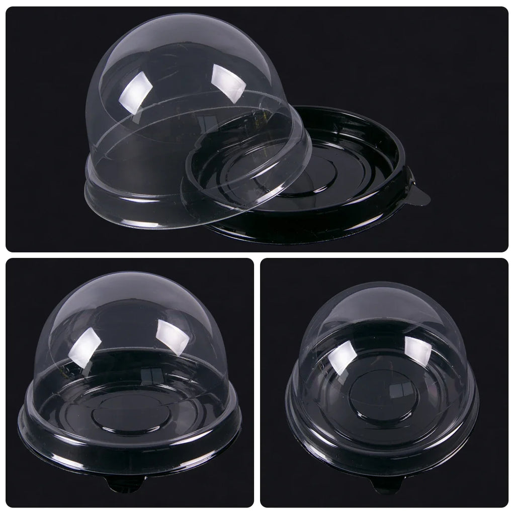 50pcs Clear Plastic Mini Cupcake Boxes Muffin Pod Dome Muffin Container Box for Wedding Birthday Dessert Baking Decorations Zpaxo