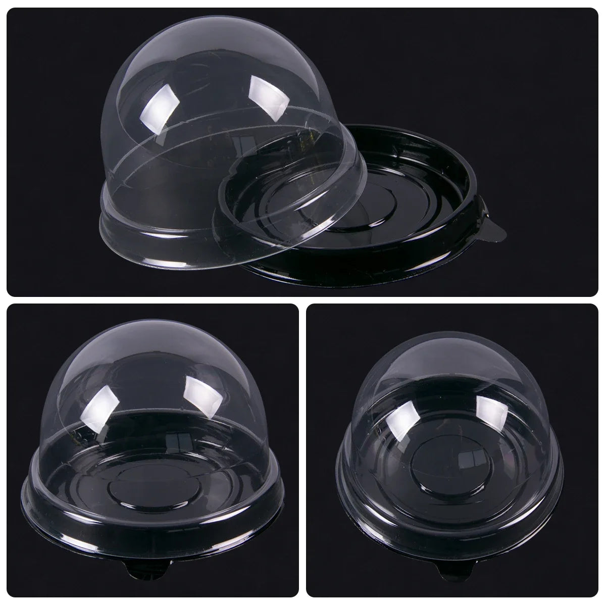 50pcs Clear Plastic Mini Cupcake Boxes Muffin Pod Dome Muffin Container Box for Wedding Birthday Dessert Baking Decorations Zpaxo