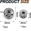 12-Pack Metal Bobbins + 2 Cases – High Capacity Sewing Sewing Machine Bobbins Zpaxo 12pcs set