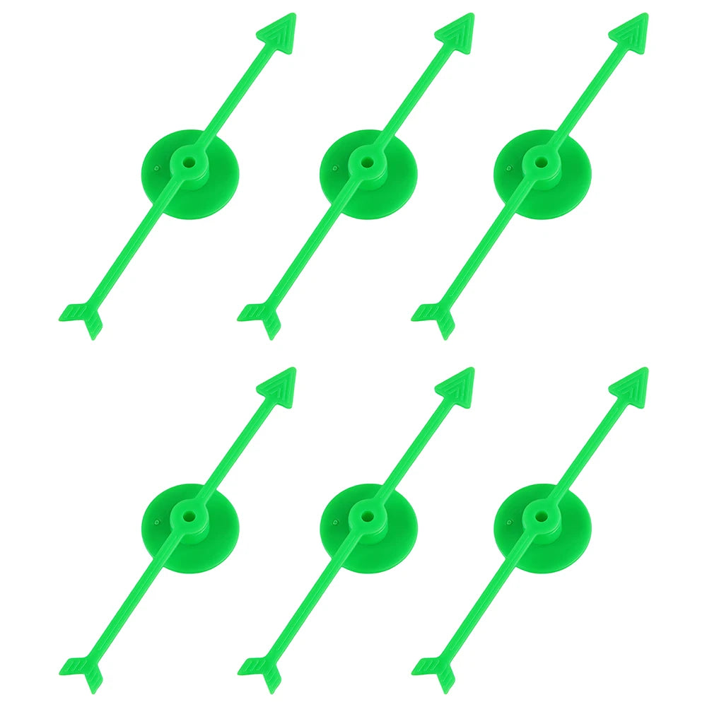 6pcs Plastic Arrow Pointer for Party DIY Board Game School Classroom Home Using Board Spinner Zpaxo Green