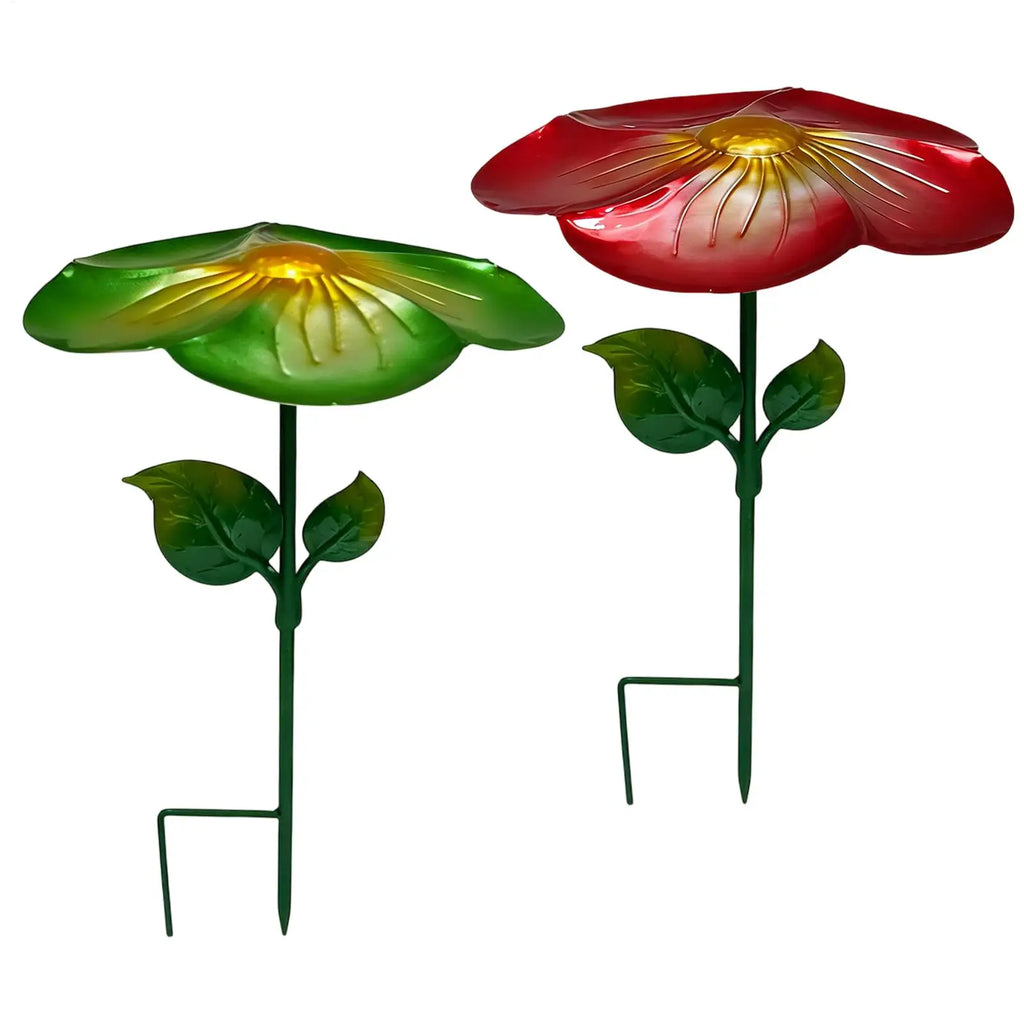 Outdoor Plant Umbrella Leaf Shape Metal Sun Shade Garden Flower Stake