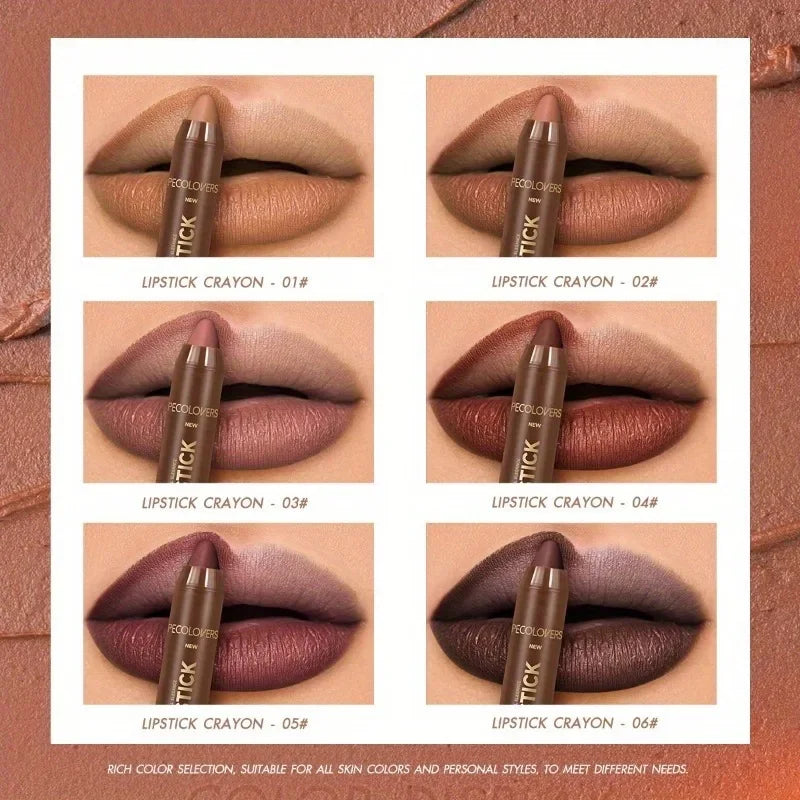 Velvet Lipstick Pencil Matte Long-lasting Lip Glaze Plump Non-stick Cup Lipstick Natural Outline Lips Lipliner Makeup Zpaxo