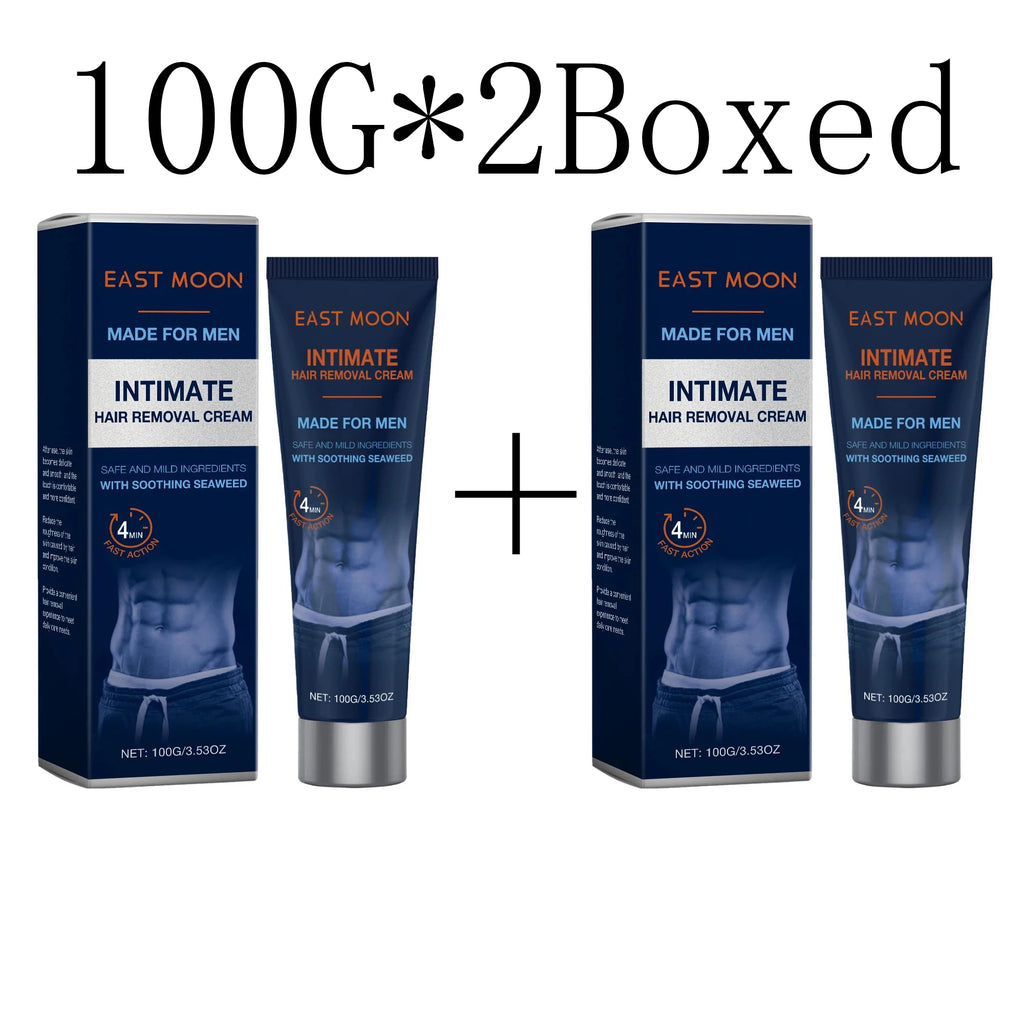 East Moon Avocado Man Hair Removal Cream Intimate Areas Good Smelling Non Irritating Permanent Painless Body Beard Hair Remover Zpaxo 100g X 2boxed